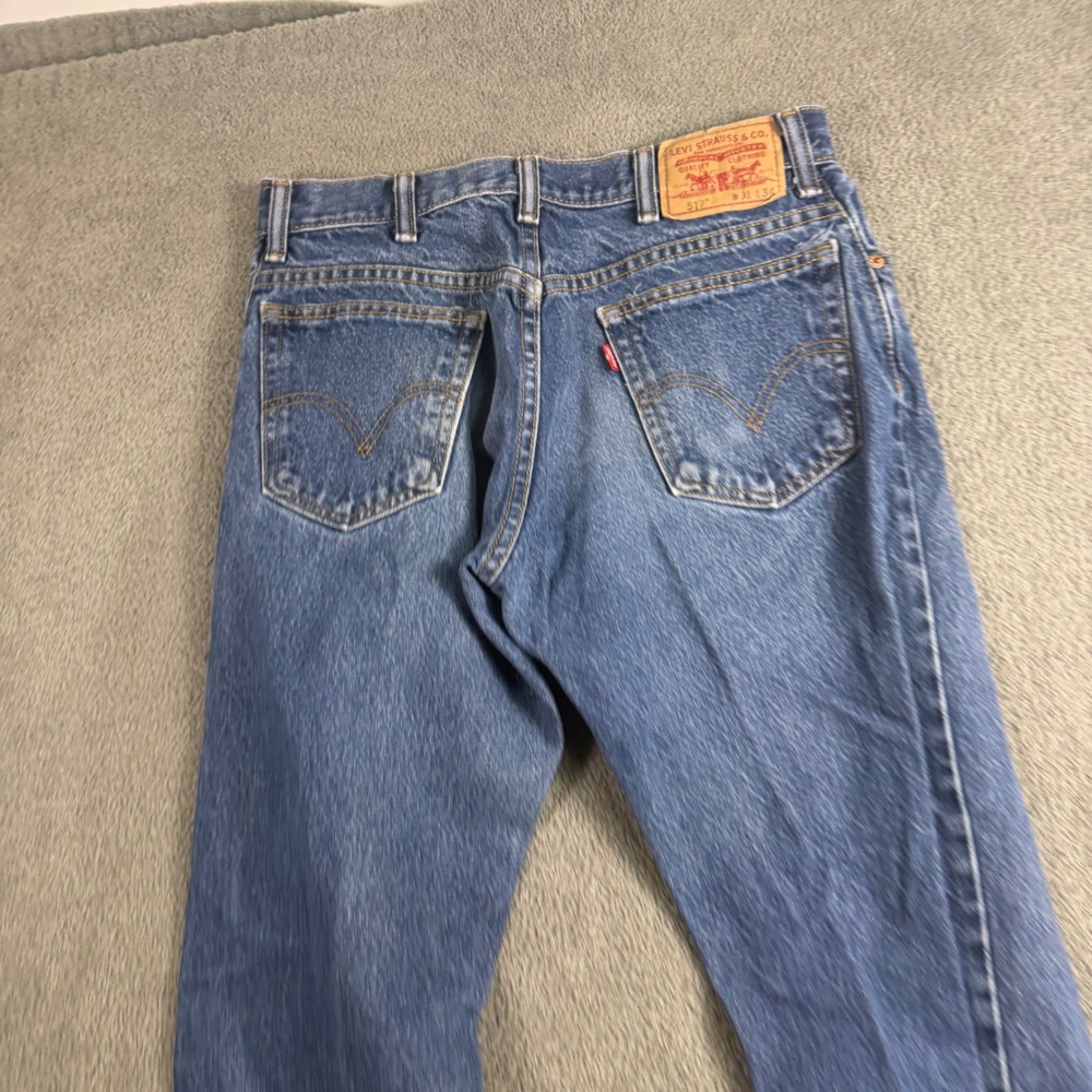 Levis 517 Mens Slim Bootcut Jeans Medium Wash Blue Denim 31x34 517-0217